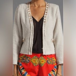 NWT Revolve Lovers+Friends x Because Im Addicted En Vogue Cream Tweed Jacket